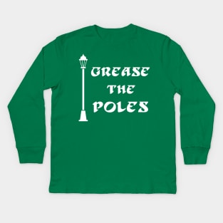Philadelphia Eagles Funny Grease the Poles Kids Long Sleeve T-Shirt